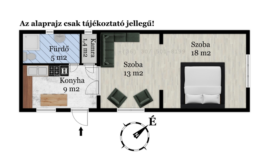 Utcafronti ház alaprajza