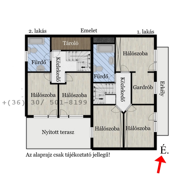 Alaprajz emelet