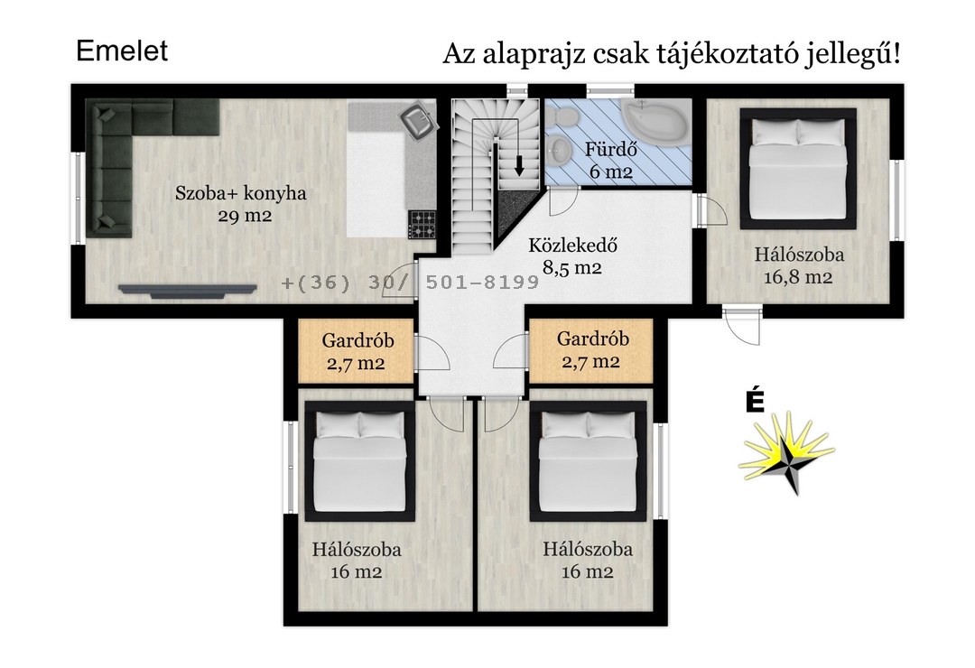 Emeleti alaprajz