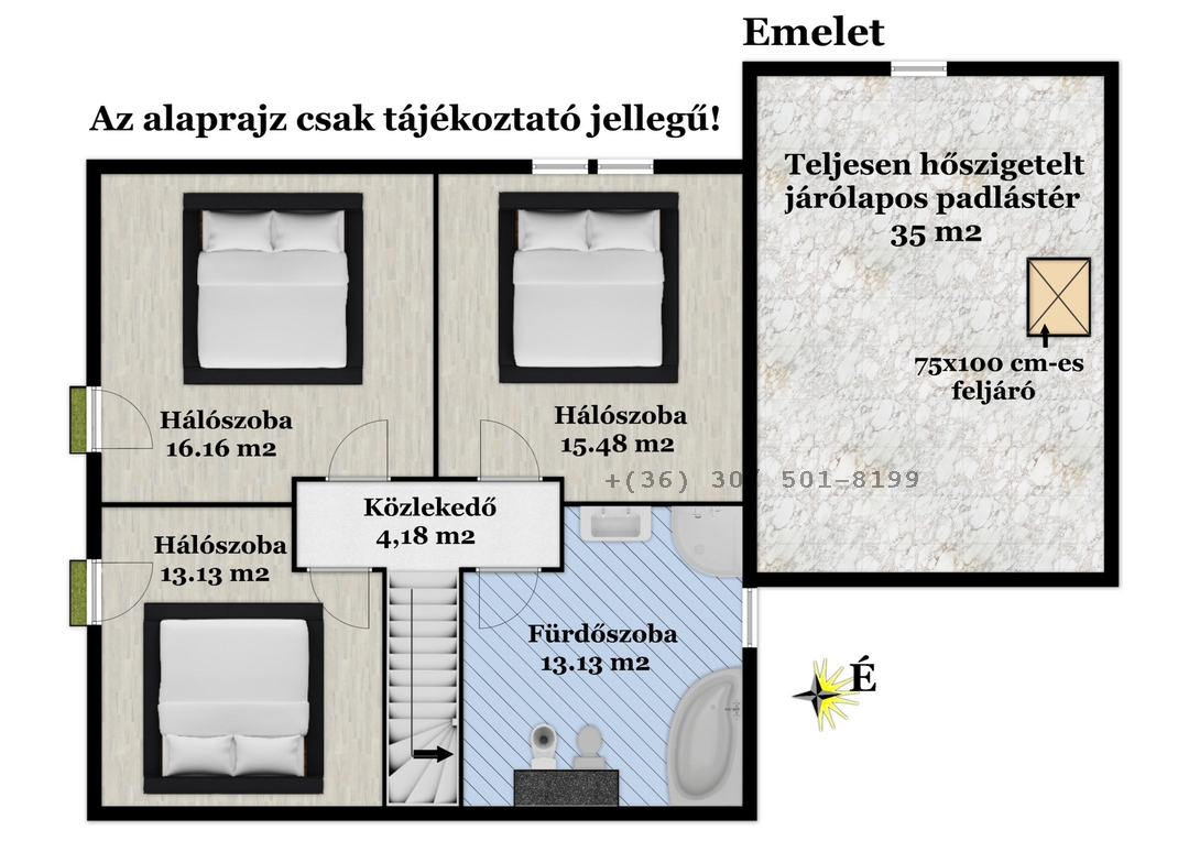 Emelet alaprajz